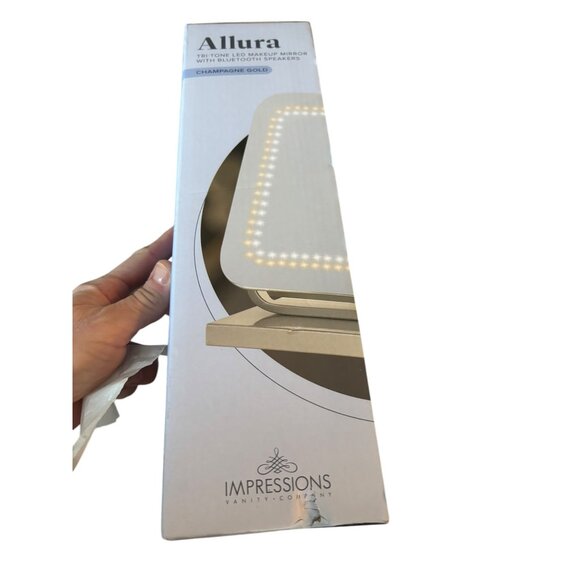Allura Tri-Tone LED Makeup Mirror With Bluetooth Speakers & Adjustable Tilt - Picture 7 of 12